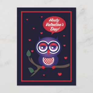 Hooty Valentine's Day Feiertagspostkarte