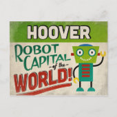 Hoover Alabama Robot - Funny Vintag Postkarte (Vorderseite)