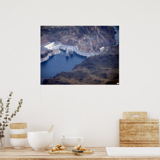 Hoover Dam Aerial Foto Poster Print (Küche)