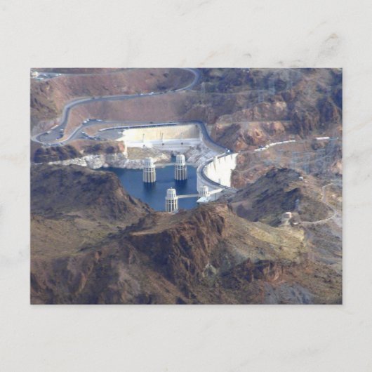 Hoover Dam Aerial Foto Postkarten (Vorderseite)