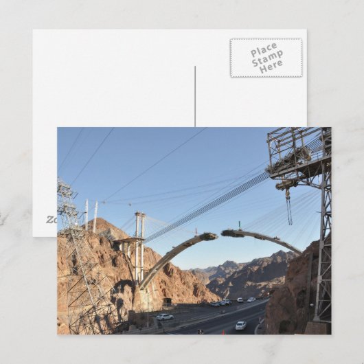 Hoover Dam Bypass Construction Postkarte (Vorne/Hinten)