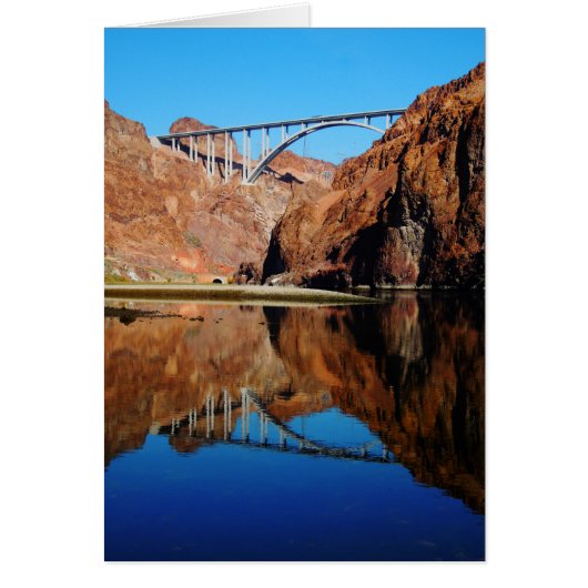Hoover Dam Bypass Memorial Bridge Blank Card Vert. (Vorne)