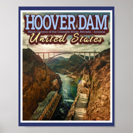 HOOVER DAM - COLORADO RIVER - NEVADA - ARIZONA USA POSTER (Vorne)