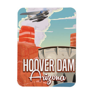 Hoover Dam Nevada Arizona Vintager Cartoon Magnet