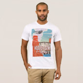 Hoover Dam Nevada Arizona Vintager Cartoon T-Shirt (Vorne ganz)
