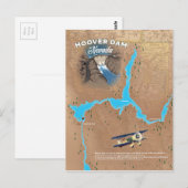 Hoover Dam Nevada Karte (Vorne/Hinten)