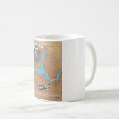 Hoover Dam Nevada Karte Kaffeetasse (VorderseiteRechts)