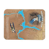 Hoover Dam Nevada Karte Magnet (Horizontal)