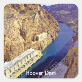 Hoover Dam, Nevada Quadratischer Aufkleber (Vorderseite)