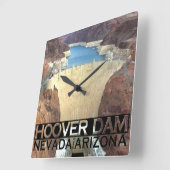 Hoover Dam Quadratische Wanduhr (Winkel)