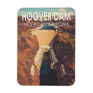 Hoover Dam Reise Kunst Vintage Magnet