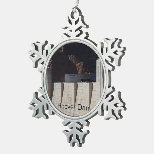 Hoover Dam Schneeflocken Zinn-Ornament (Rechts)