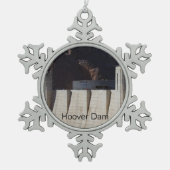Hoover Dam Schneeflocken Zinn-Ornament (Vorderseite)