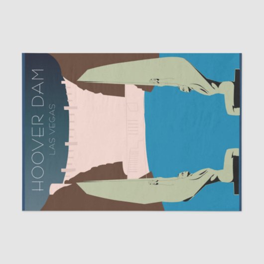 Hoover Dam Tissue Paper Seidenpapier (Vorderseite)