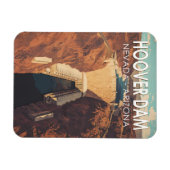 Hoover Dam Travel Art Vintag Magnet (Horizontal)