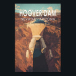 Hoover Dam Travel Art Vintag Poster<br><div class="desc">Hoover Dam in Vektorart Stil. Hoover Dam ist ein Betongräberdamm im Schwarzen Canyon des Colorado River,  an der Grenze zwischen den US-Staaten Nevada und Arizona.</div>
