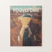 Hoover Dam Travel Art Vintag Puzzle (Vertikal)