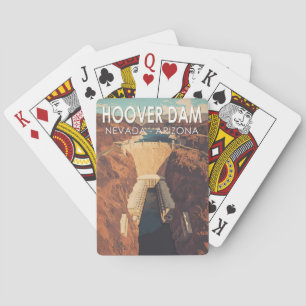 Hoover Dam Travel Art Vintag Spielkarten