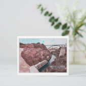 HOOVER DAM WATERCOLOR - NEVADA - ARIZONA POSTKARTE (Stehend Vorderseite)