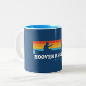 Hoover Reservoir Ohio Canoe Zweifarbige Tasse (Vorderseite Links)