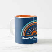 Hoover Reservoir Ohio Rainbow Zweifarbige Tasse (Vorderseite Links)