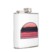 Hoover Reservoir Ohio Red Sunrise Flachmann (Rechts)