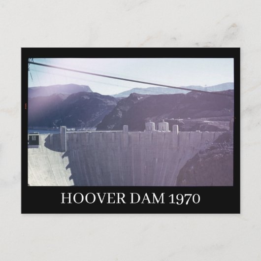 Hoover-Staudamm 1970 Postkarte (Vorderseite)