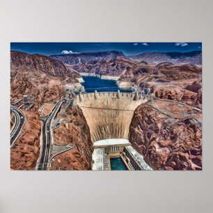 Hoover-Staudamm, Nevada Poster
