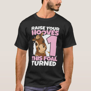 Hooves - 1. Geburtstag 1 Jahr Girl Horse T-Shirt