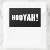 HOOYAH! RECHTECKIGER AUFKLEBER (Tasche)