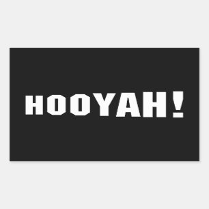 HOOYAH! RECHTECKIGER AUFKLEBER