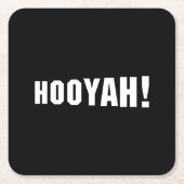 HOOYAH! RECHTECKIGER PAPPUNTERSETZER (Vorderseite)