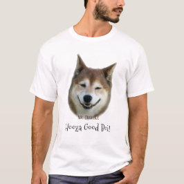 "Hooza Good Boi!" Hund Shiba Inu Custom Pet Foto T-Shirt