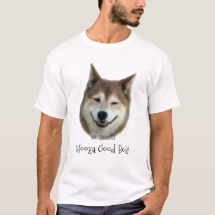 "Hooza Good Boi!" Hund Shiba Inu Custom Pet Foto T-Shirt
