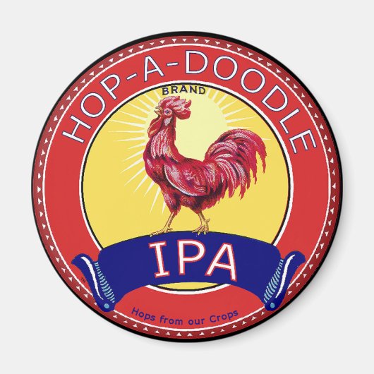Hop a Doodle IPA Beer Magnet (Vorne)