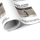 Hop-Along-Unfall - Warten Sie, bis mein Knie-Ersat Geschenkpapier (Rolleneckpunkt)