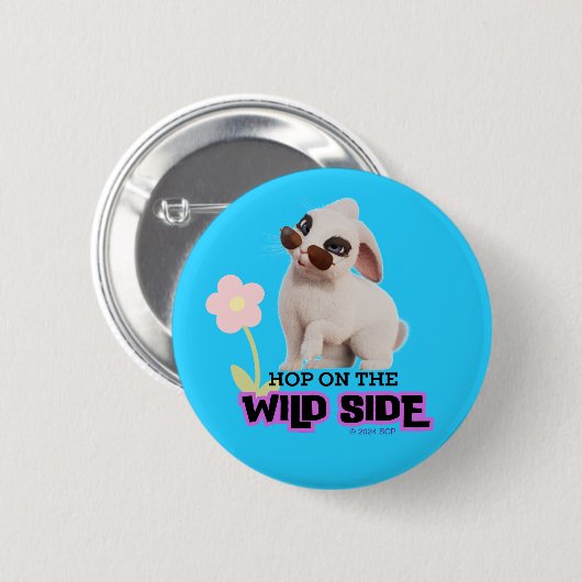 Hop auf der wilden Seite Button (Vorne & Hinten)