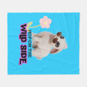 Hop auf der wilden Seite Fleecedecke (Vorderseite (Horizontal))