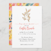 Hop auf Osterbrunch und Eierjagd Einladung (Vorne/Hinten)