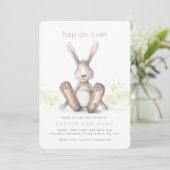 Hop auf Osterfeigen Einladung zur Eizelljagd (Stehend Vorderseite)