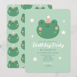 Hop auf Over Frog Birthday Einladung