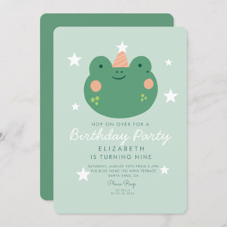 Hop auf Over Frog Birthday Einladung