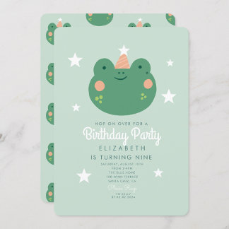 Hop auf Over Frog Birthday Einladung