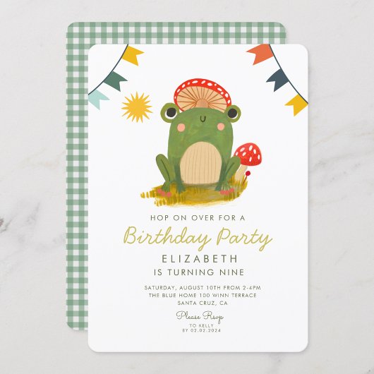 Hop auf Over Frog Birthday Einladung
