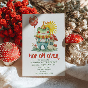 Hop auf über Clown Frog Cotcharcore-Niedliche Gebu Einladung