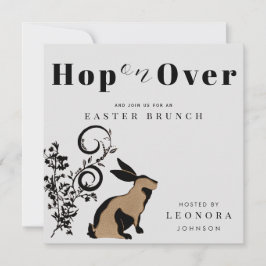 Hop auf über den modernen Bunny Oaster Brunch Einladung