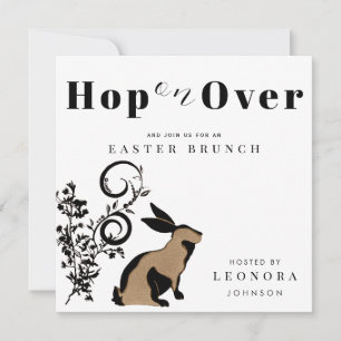 Hop auf über den modernen Bunny Oaster Brunch Einladung