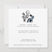 Hop auf über den modernen Bunny Oaster Brunch Einladung (Rückseite)