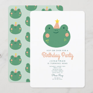 Hop auf über Frog Geburtstagsparty Einladung