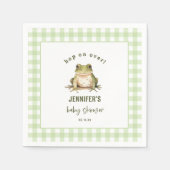 Hop auf über Frog Theme Babydusche Serviette (Vorderseite)